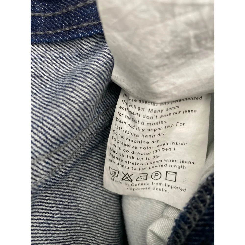 Naked & Famous Weird Guy Indigo Selvedge Blue Jeans Mens Size 29 Japanese Denim
